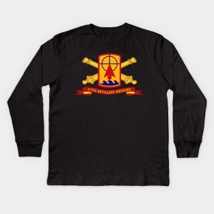 57th Artillery Brigade - SSI w Br - Ribbon Kids Long Sleeve T-Shirt